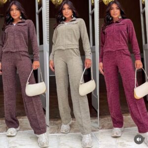 09 Conjunto Malha Plush Vinho