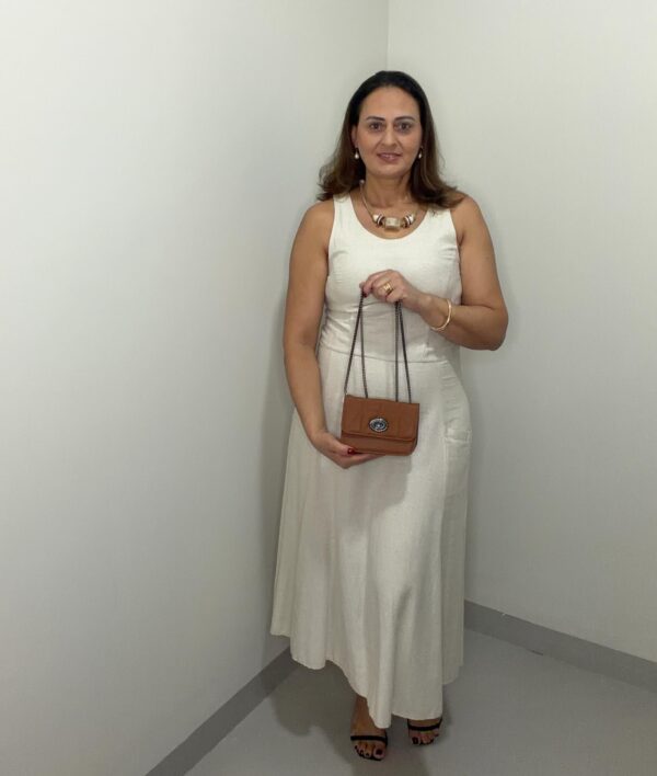 Vestido Longo Linho Off-White
